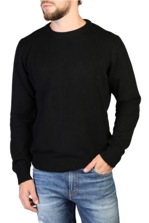 men's knitwear 100% cashmere black crewneck Made In Italy