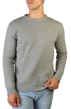 suéteres para hombre 100% cachemira perla cuello redondo hecho en Italia