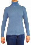 suéteres para mujer 100% cachemira cuello alto hecho en Italia