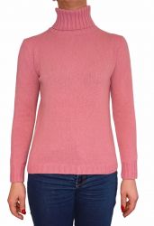 suéteres para mujer 100% cachemira cuello alto hecho en Italia