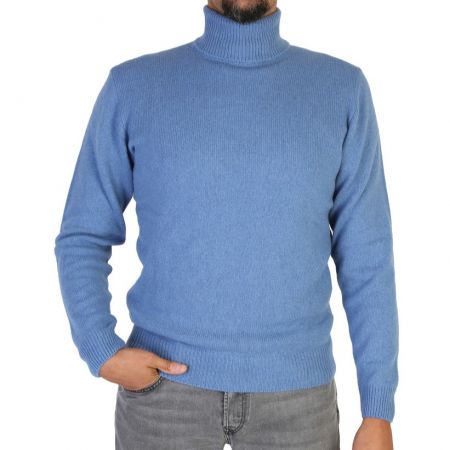 men's knitwear 100% cashmere  turtleneck Made In Italy