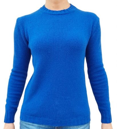 suéteres para mujer 100% cachemira elètrico cuello redondo hecho en Italia