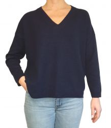 sweter damski w serek, jeden rozmiar 100% kaszmiru, wyprodukowany we Włoszech