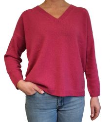 women's knitwear V neck over 100% cashmere Made In Italy
