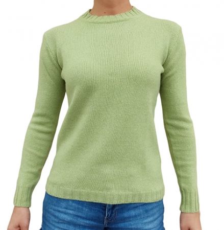 sweter damski z okrągłym dekoltem 100% kaszmiru, wyprodukowane we Włoszech
